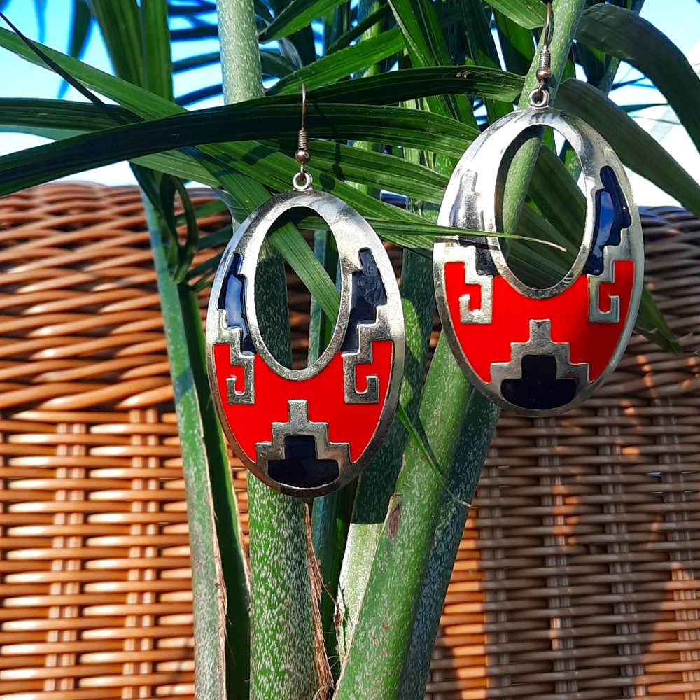 Large earrings